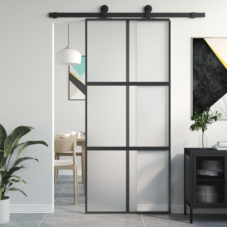 Home Door 76 X 201.5 X 3.5 Cm Aluminium And Tempered Glass