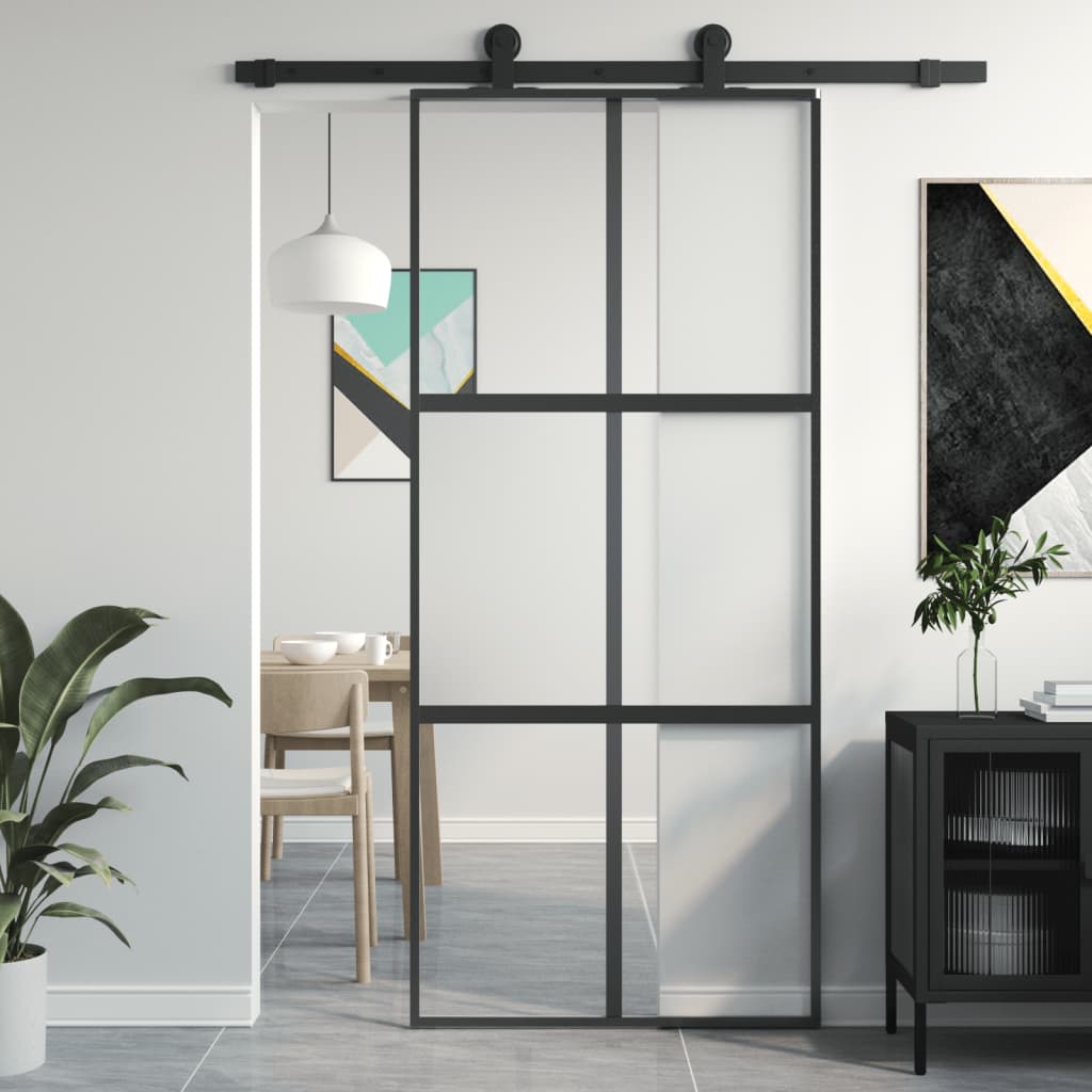 Home Door 76 X 201.5 X 3.5 Cm Aluminium And Tempered Glass