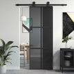 Home Door 76 X 201.5 X 3.5 Cm Aluminium And Tempered Glass