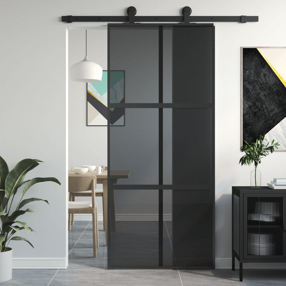 Home Door 76 X 201.5 X 3.5 Cm Aluminium And Tempered Glass
