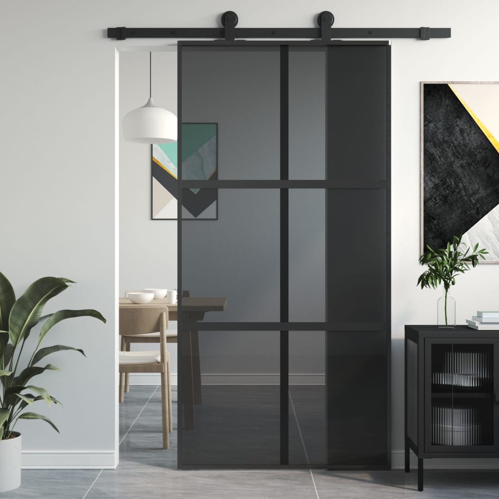 Home Door 76 X 201.5 X 3.5 Cm Aluminium And Tempered Glass