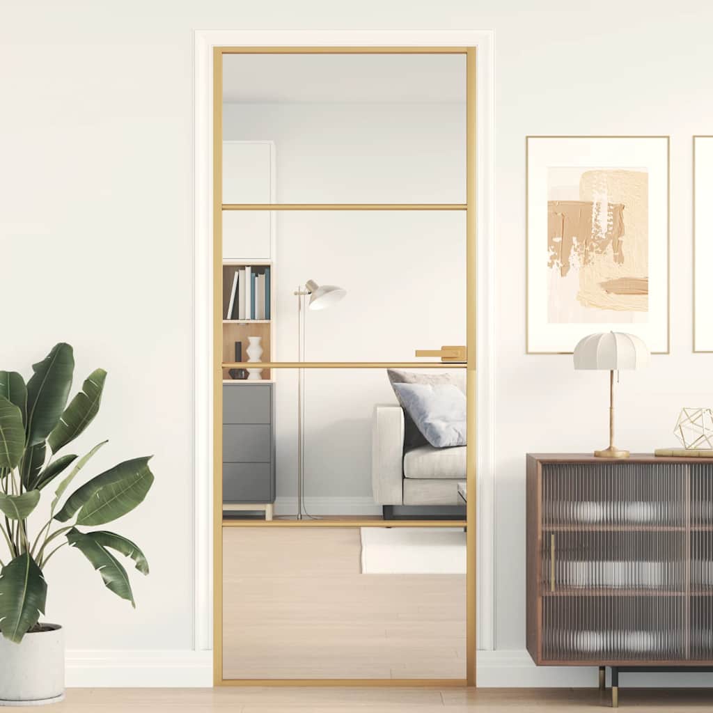 Home Door 76 X 201.5 X 3.5 Cm Aluminium And Tempered Glass