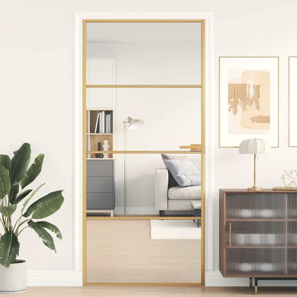 Home Door 76 X 201.5 X 3.5 Cm Aluminium And Tempered Glass