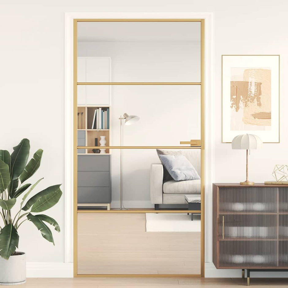Home Door 76 X 201.5 X 3.5 Cm Aluminium And Tempered Glass