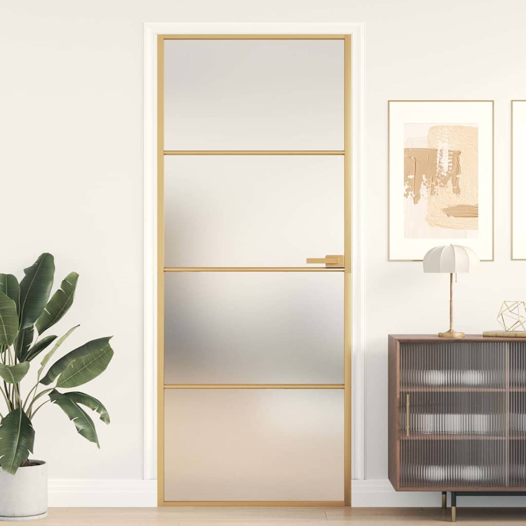 Home Door 76 X 201.5 X 3.5 Cm Aluminium And Tempered Glass