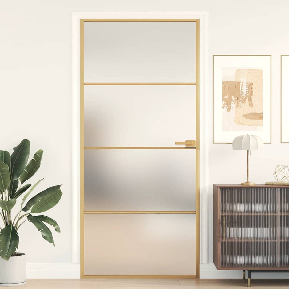 Home Door 76 X 201.5 X 3.5 Cm Aluminium And Tempered Glass