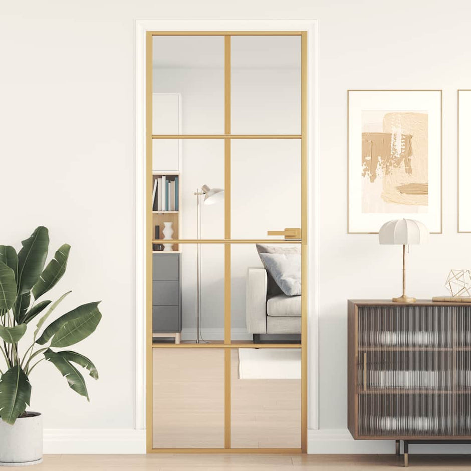 Home Door 76 X 201.5 X 3.5 Cm Aluminium And Tempered Glass