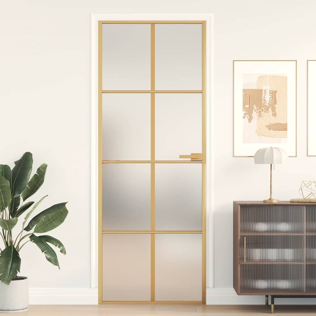 Home Door 76 X 201.5 X 3.5 Cm Aluminium And Tempered Glass