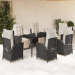5-Delige Tuinset Met Kussens Poly Rattan Zwart