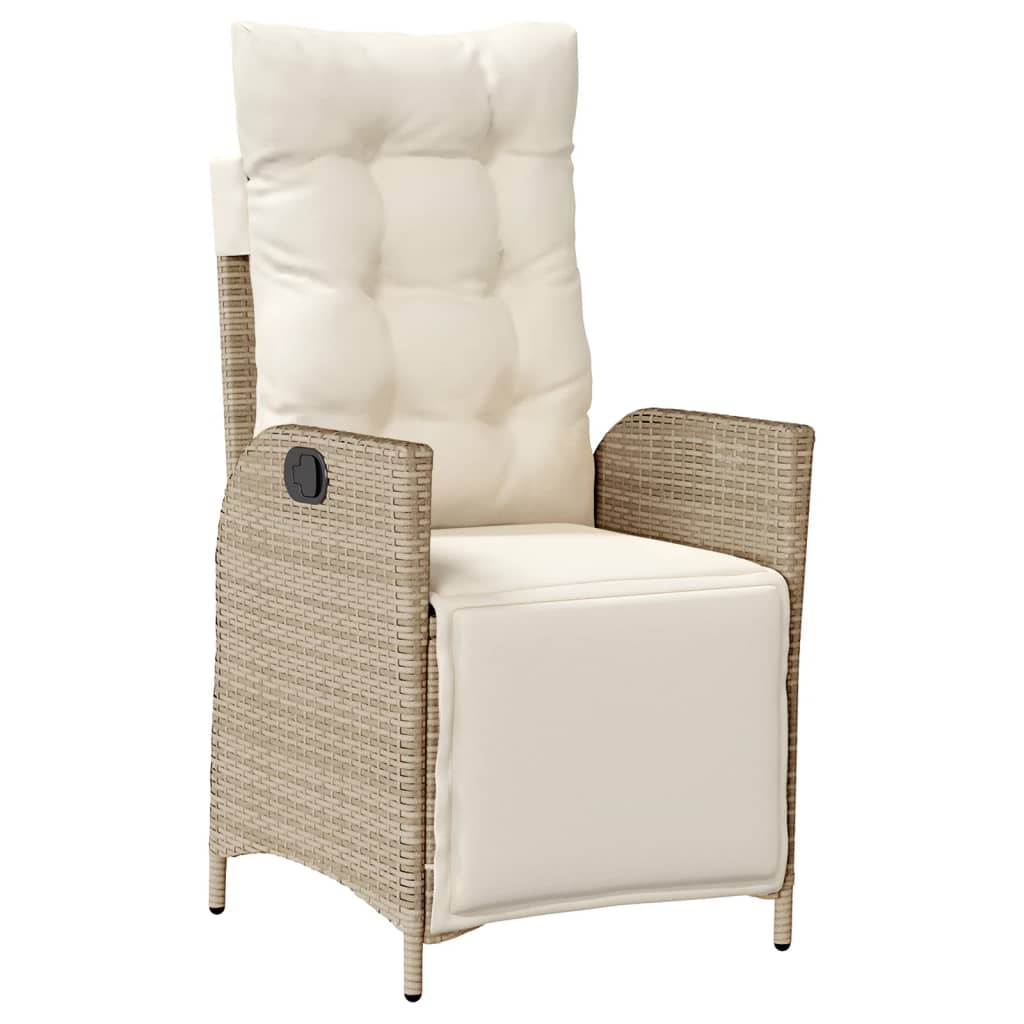 5-Delige Tuinset Met Kussens Poly Rattan Beige
