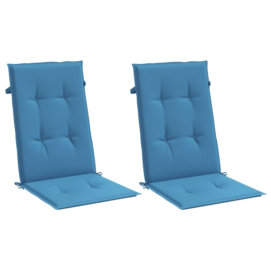 Stoelkussens Hoge Rug Stof Gemêleerd Blauw