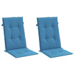 Stoelkussens Hoge Rug Stof Gemêleerd Blauw