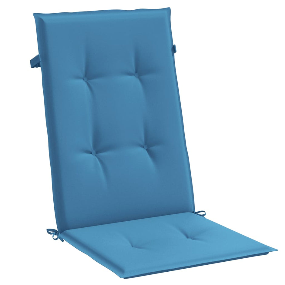 Stoelkussens Hoge Rug Stof Gemêleerd Blauw