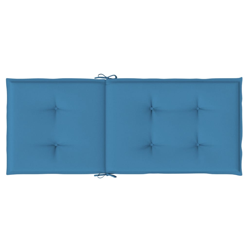 Stoelkussens Hoge Rug Stof Gemêleerd Blauw