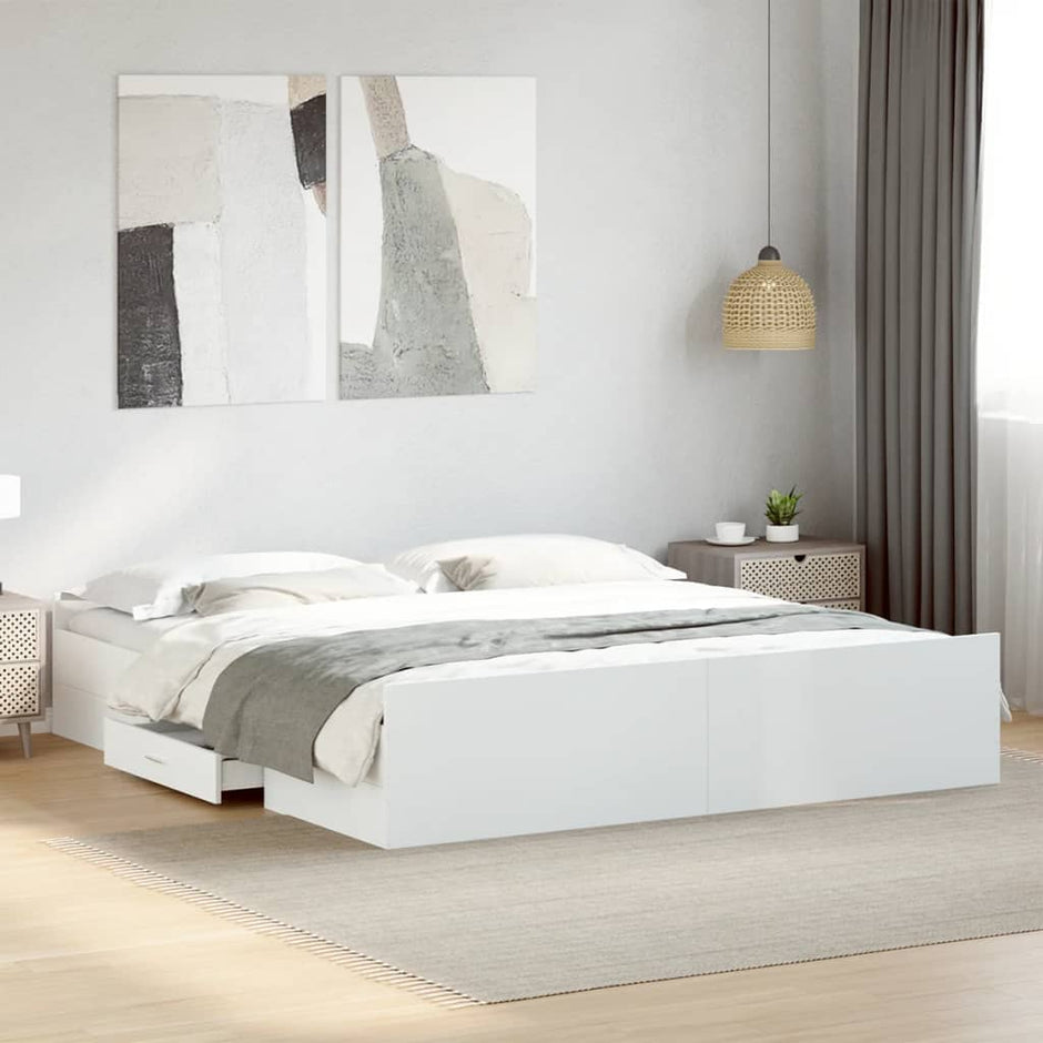 Bed Frame With Drawers Without Mattress Small Double