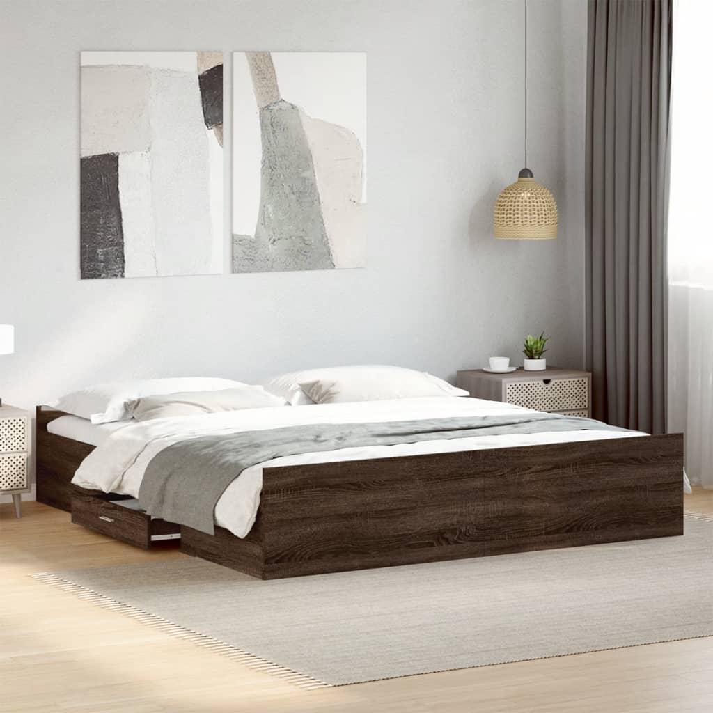Bed Frame With Drawers Without Mattress Small Double