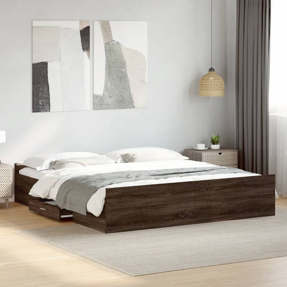 Bed Frame With Drawers Without Mattress Small Double