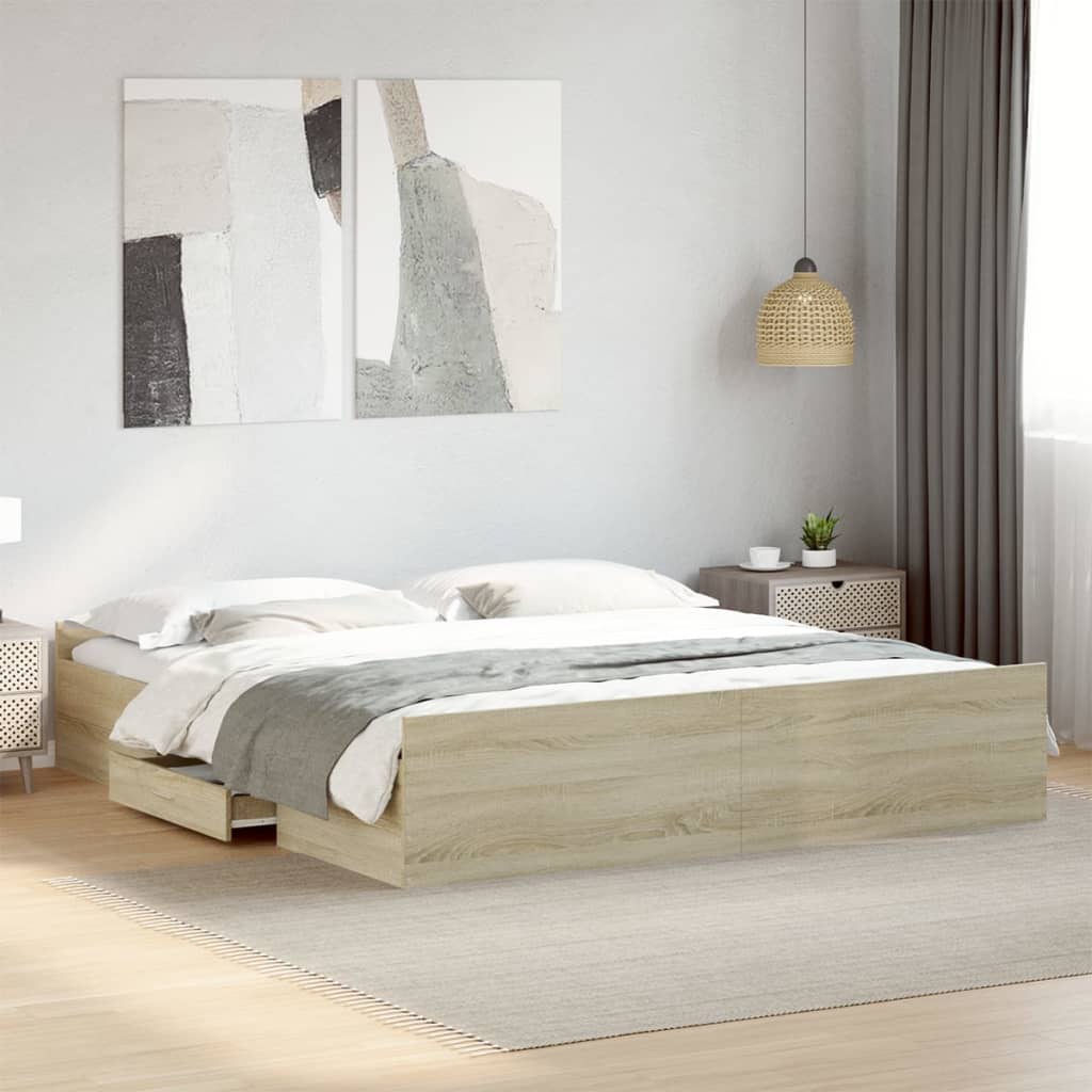 Bed Frame With Drawers Without Mattress Small Double