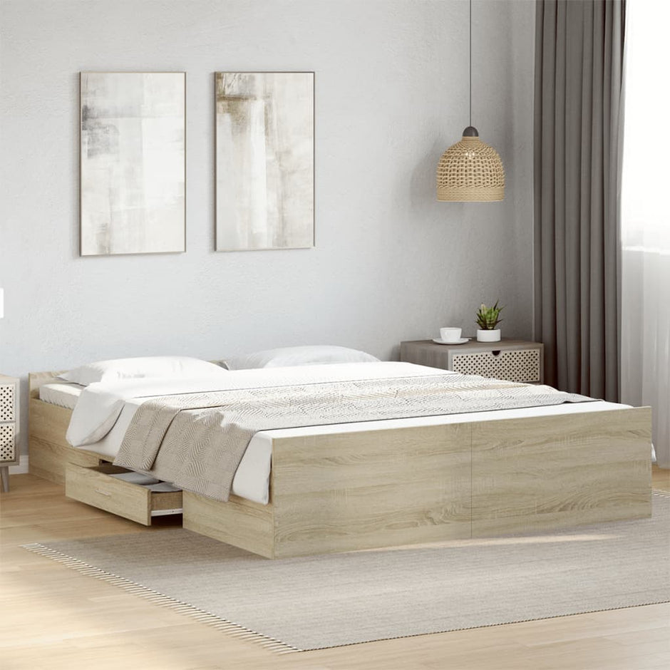 Bed Frame With Drawers Without Mattress Small Double
