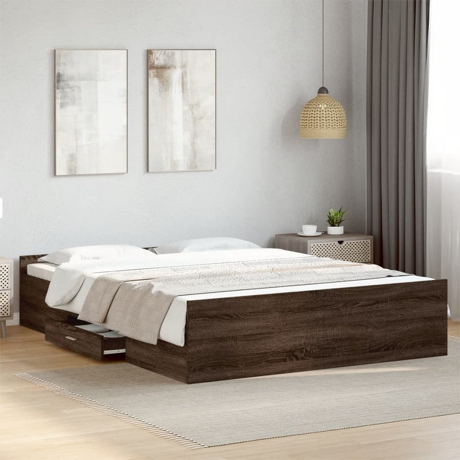 Bed Frame With Drawers Without Mattress Small Double
