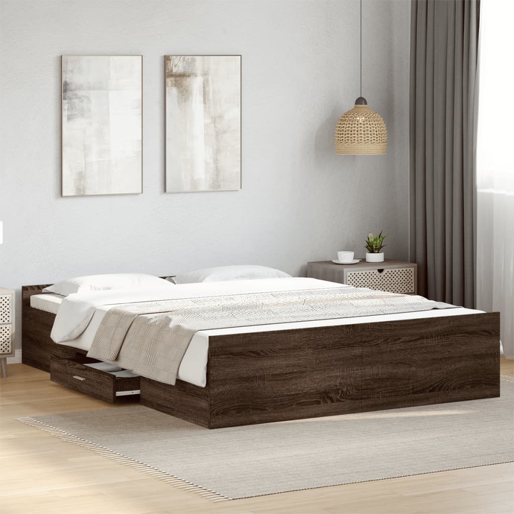 Bed Frame With Drawers Without Mattress Small Double
