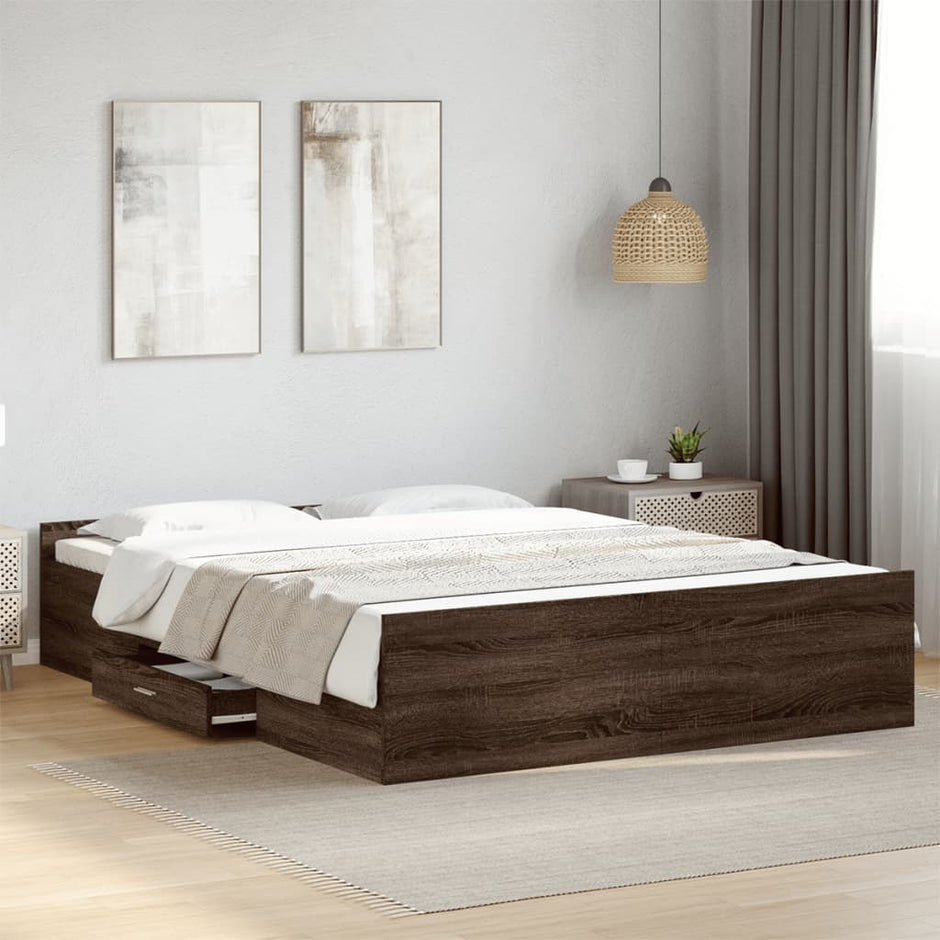 Bed Frame With Drawers Without Mattress Small Double