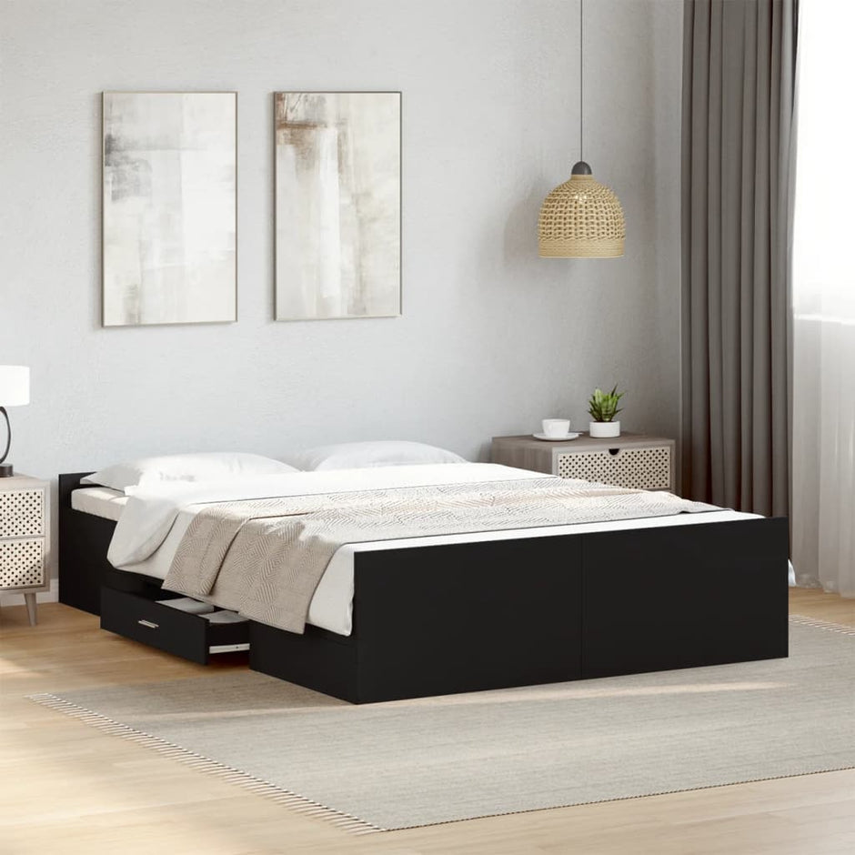 Bed Frame With Drawers Without Mattress Small Double
