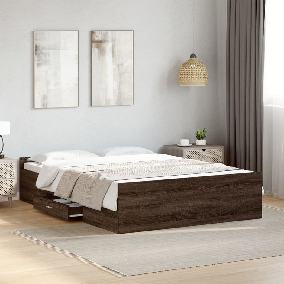 Bed Frame With Drawers Without Mattress Small Double