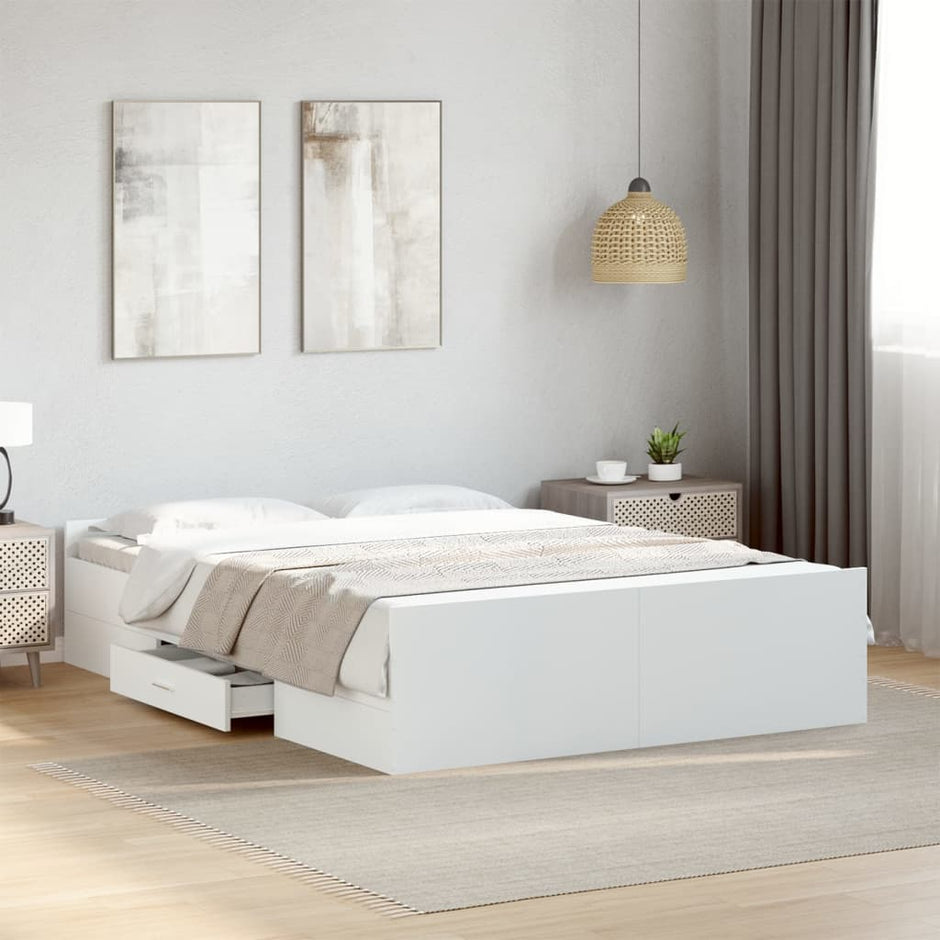 Bed Frame With Drawers Without Mattress Small Double