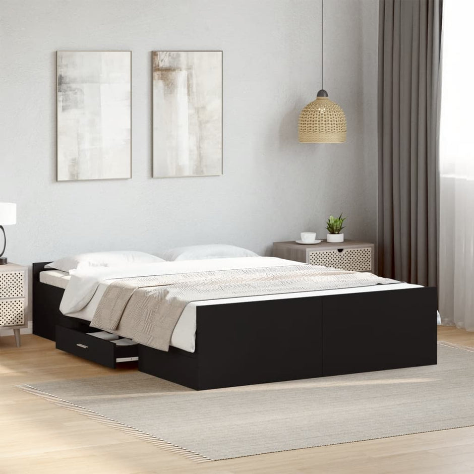 Bed Frame With Drawers Without Mattress Small Double