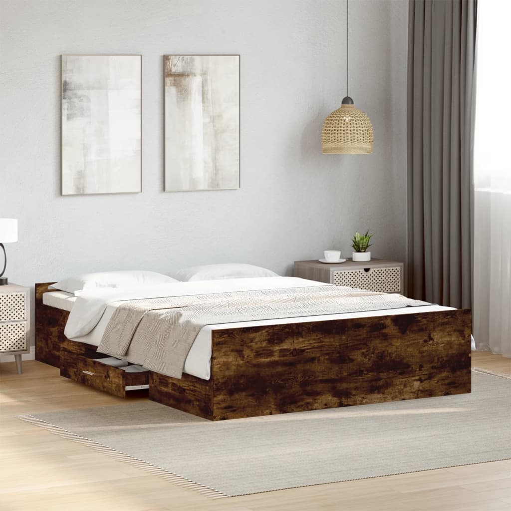 Bed Frame With Drawers Without Mattress Small Double