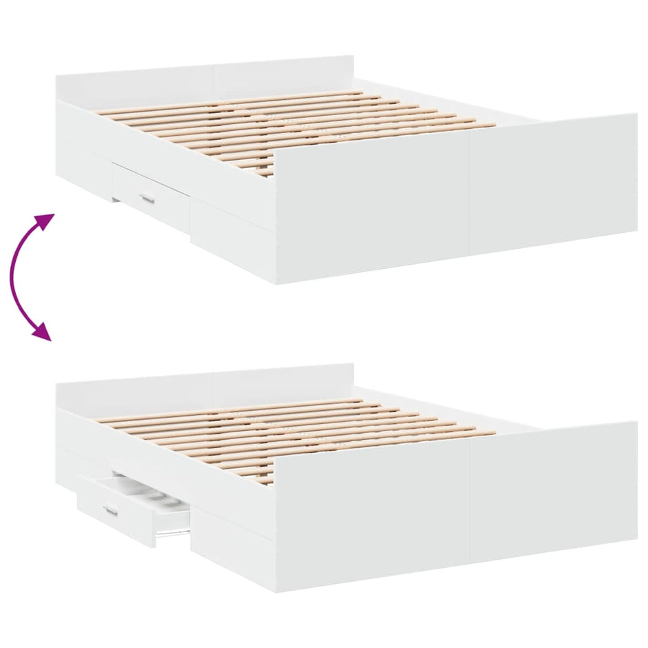 Bed Frame With Drawers Without Mattress Small Double