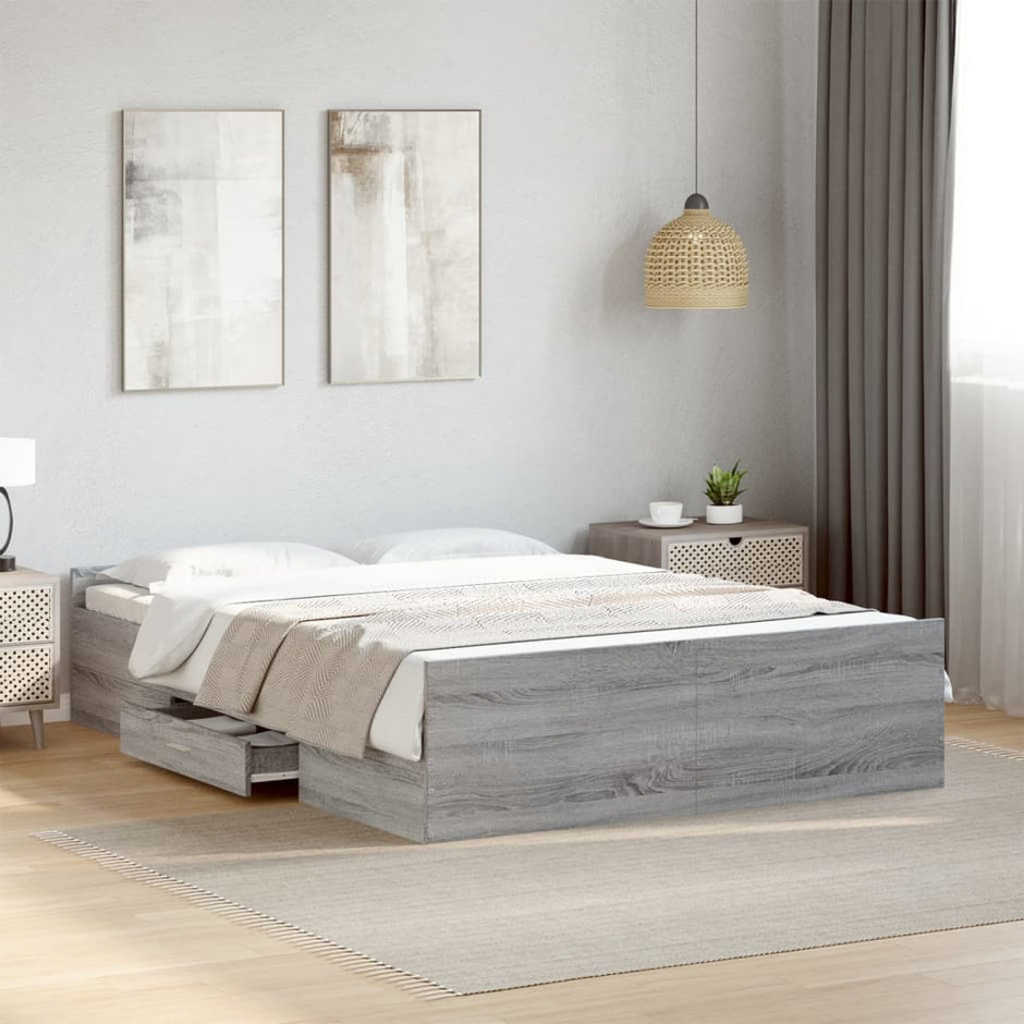 Bed Frame With Drawers Without Mattress Small Double