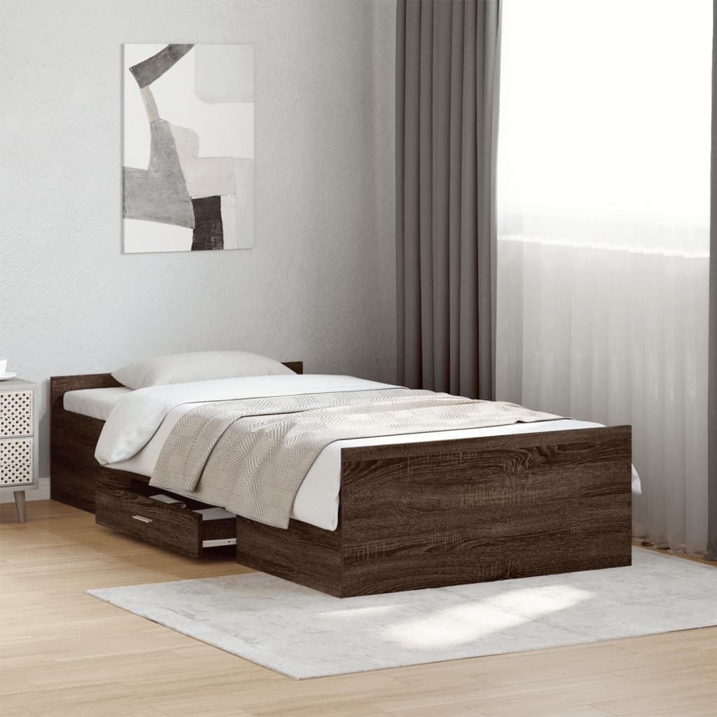 Bed Frame With Drawers Without Mattress Small Double