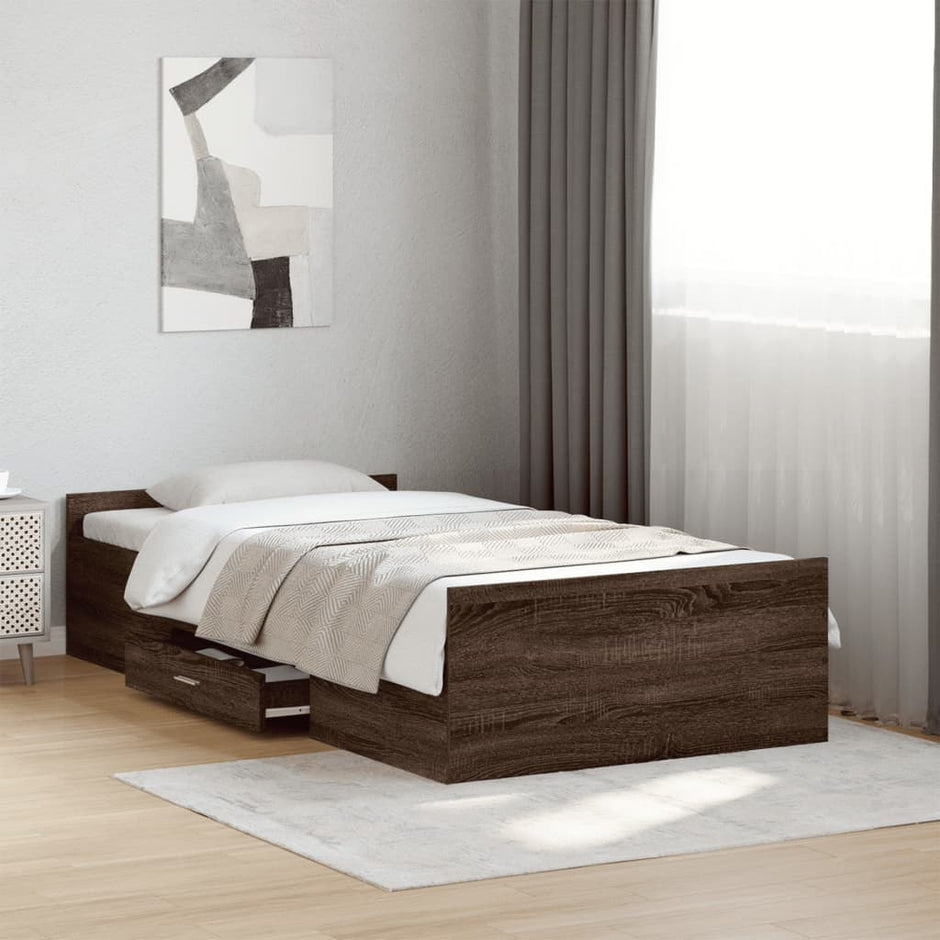 Bed Frame With Drawers Without Mattress Small Double