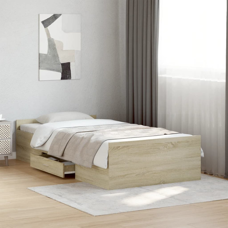 Bed Frame With Drawers Without Mattress Small Double