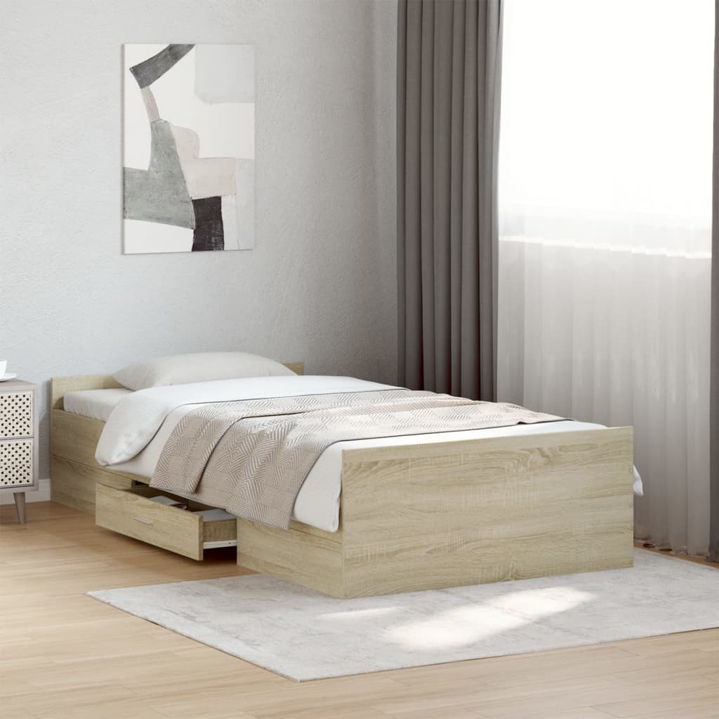 Bed Frame With Drawers Without Mattress Small Double