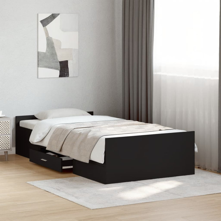 Bed Frame With Drawers Without Mattress Small Double