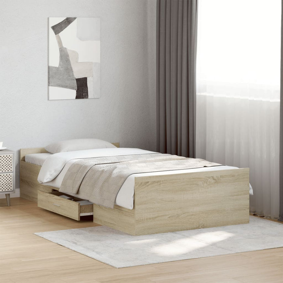 Bed Frame With Drawers Without Mattress Small Double