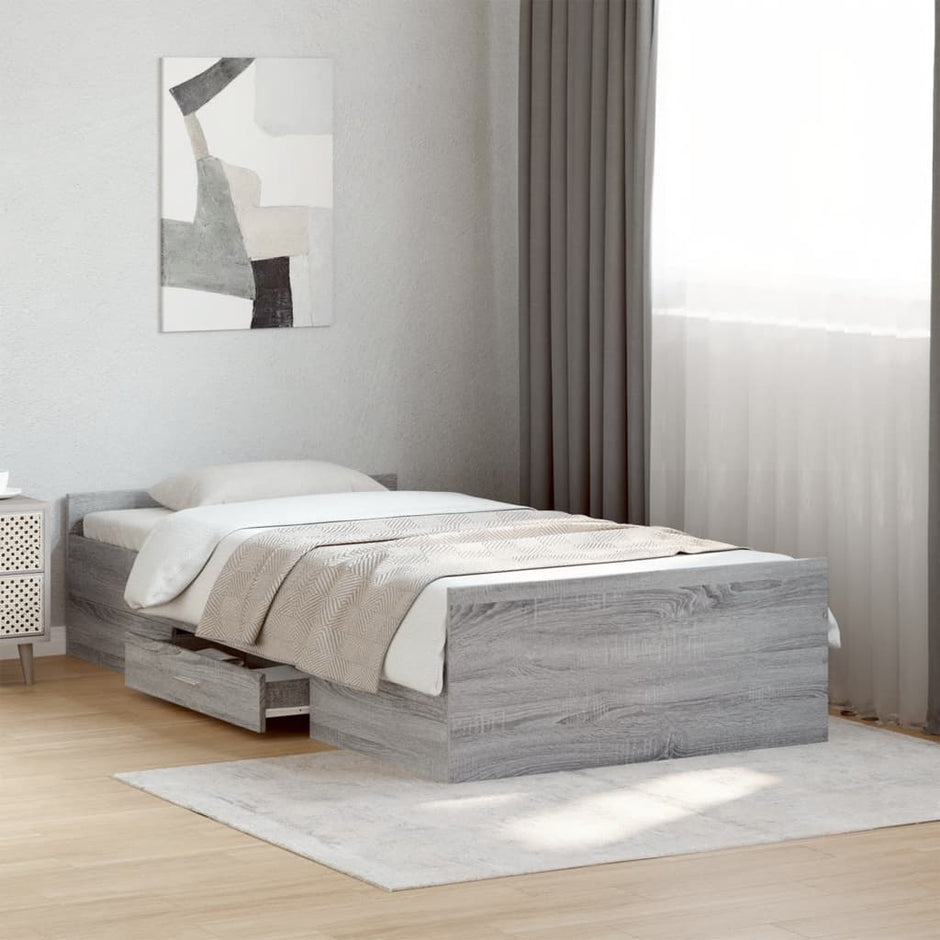 Bed Frame With Drawers Without Mattress Small Double