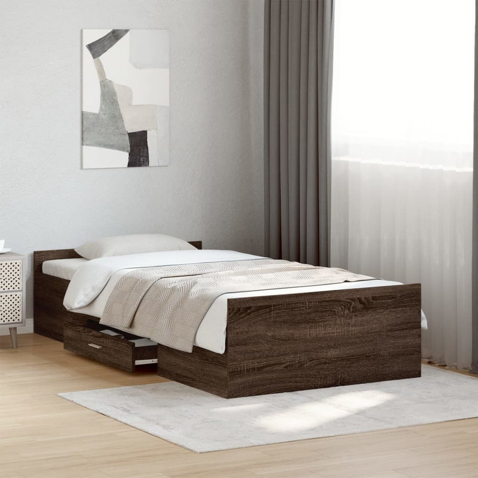 Bed Frame With Drawers Without Mattress Small Double