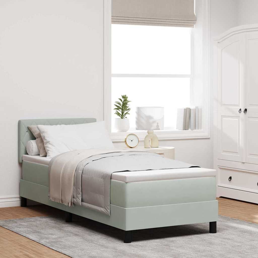 Boxspring Bed Met Hoofdeinde Fluweel
