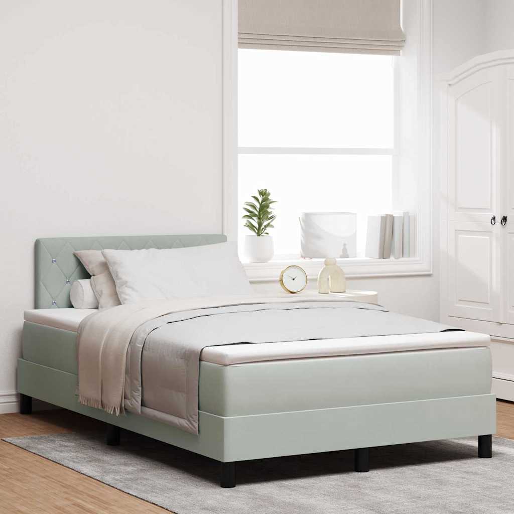 Boxspring Bed Met Hoofdeinde Fluweel