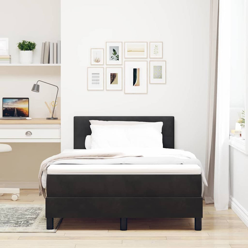 Boxspring Bed Met Hoofdeinde Fluweel