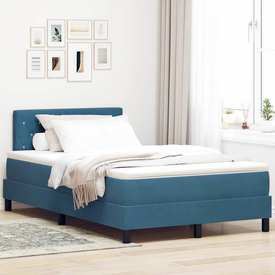Boxspring Bed Met Hoofdeinde Fluweel
