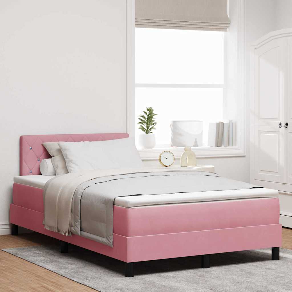 Boxspring Bed Met Hoofdeinde Fluweel