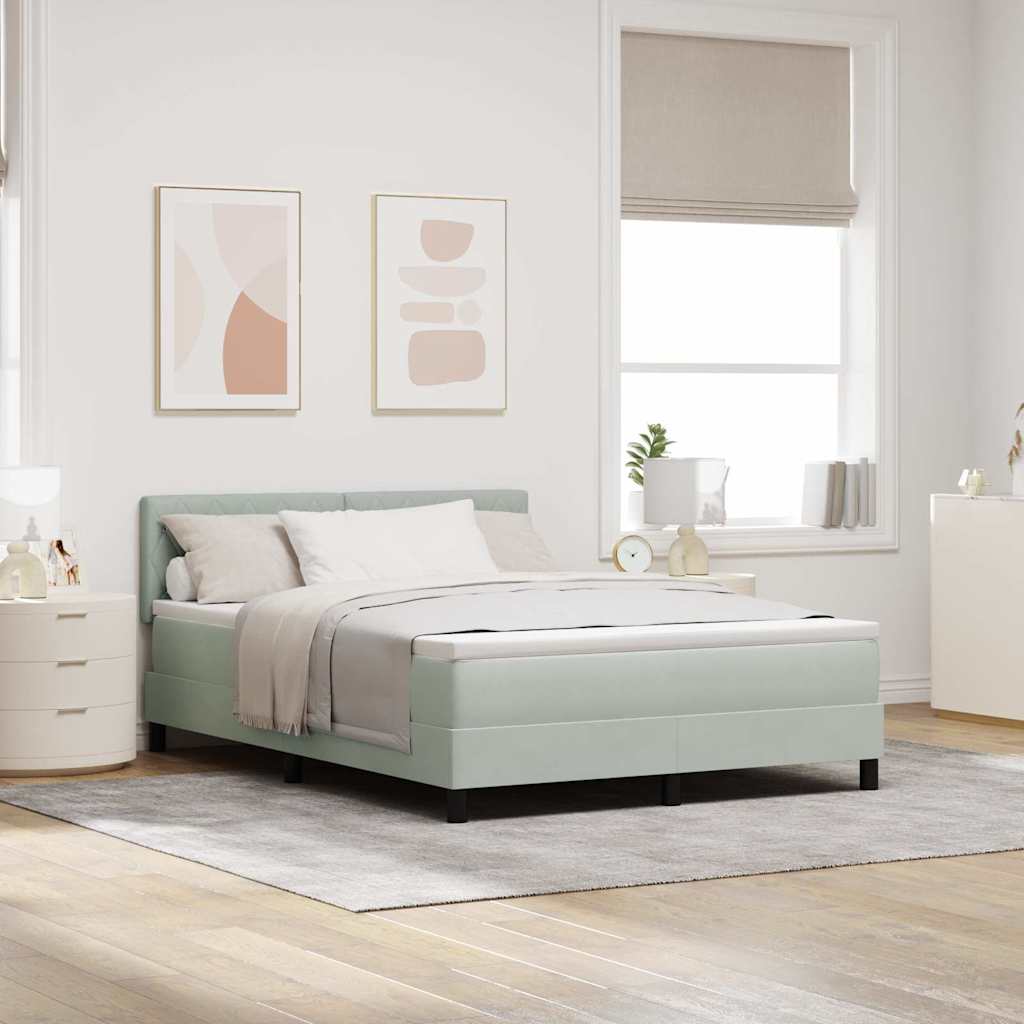 Boxspring Bed Met Hoofdeinde Fluweel