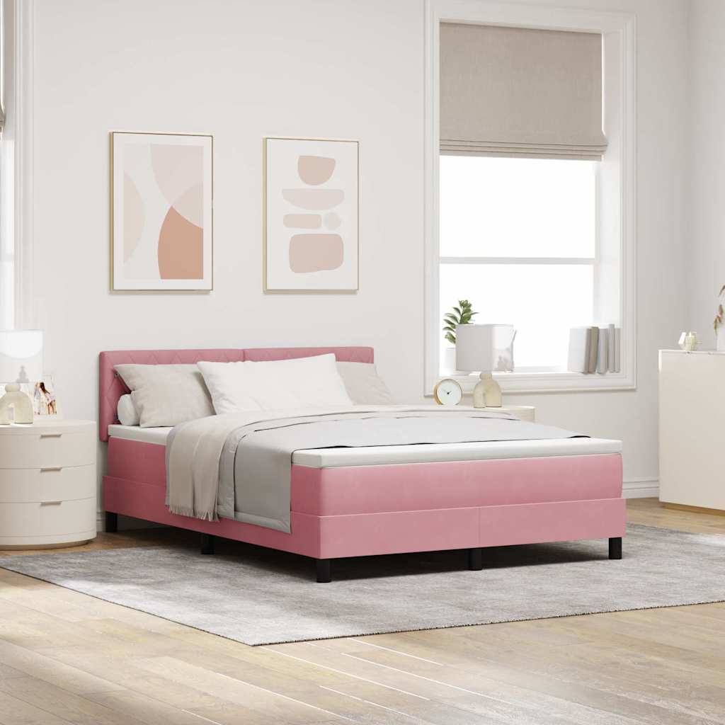 Boxspring Bed Met Hoofdeinde Fluweel