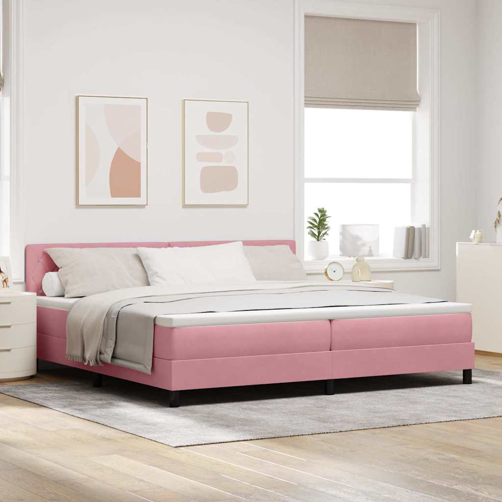 Boxspring Bed Met Hoofdeinde Fluweel