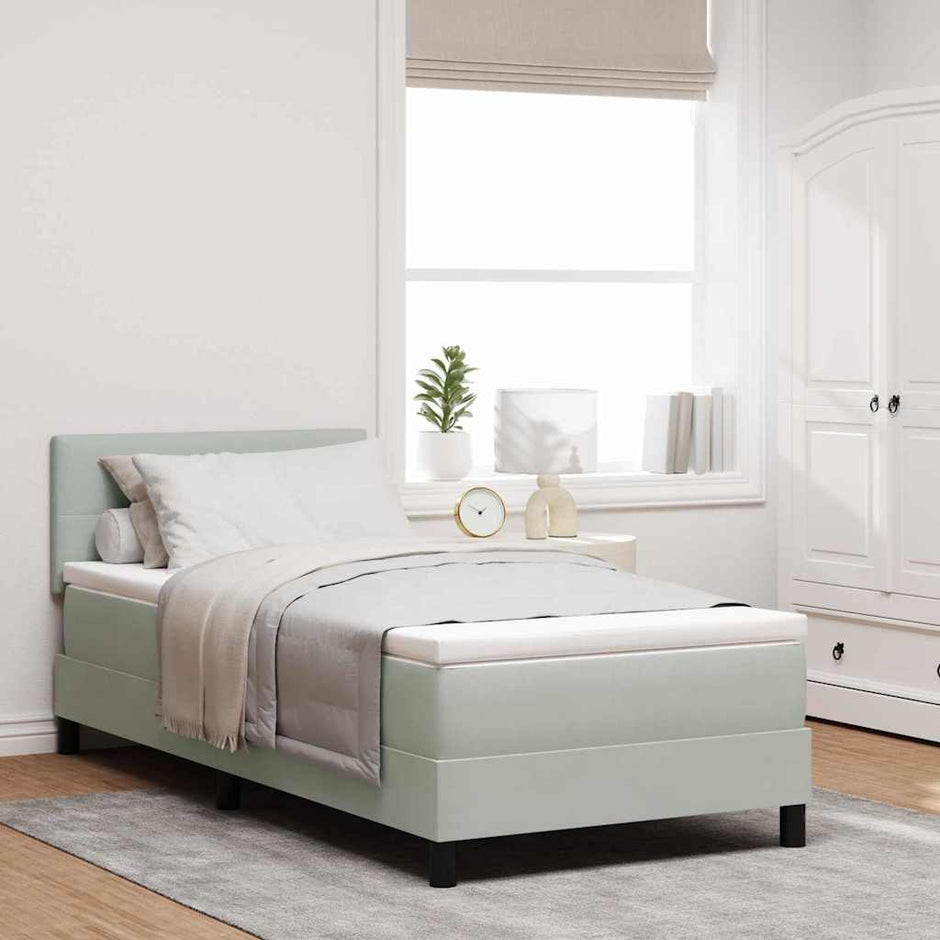 Boxspring Bed Met Hoofdeinde Fluweel